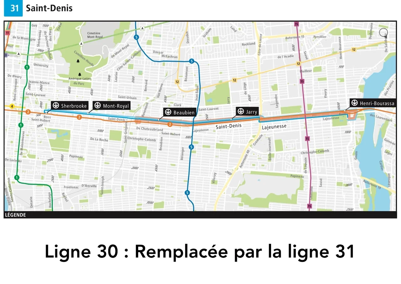 Carte de la ligne 31