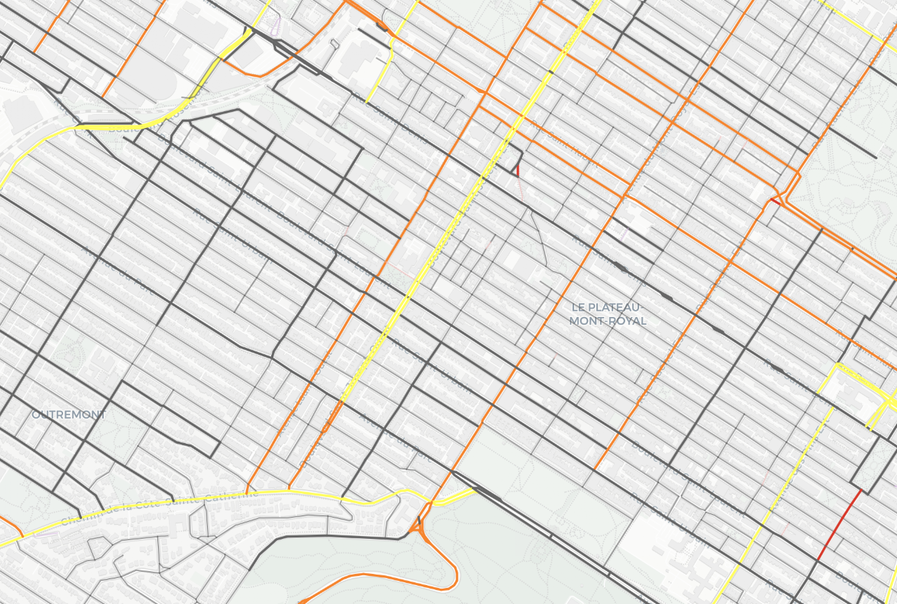 Carte de toutes les rues