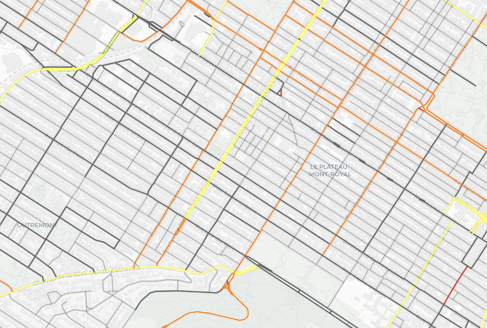 Carte de toutes les rues