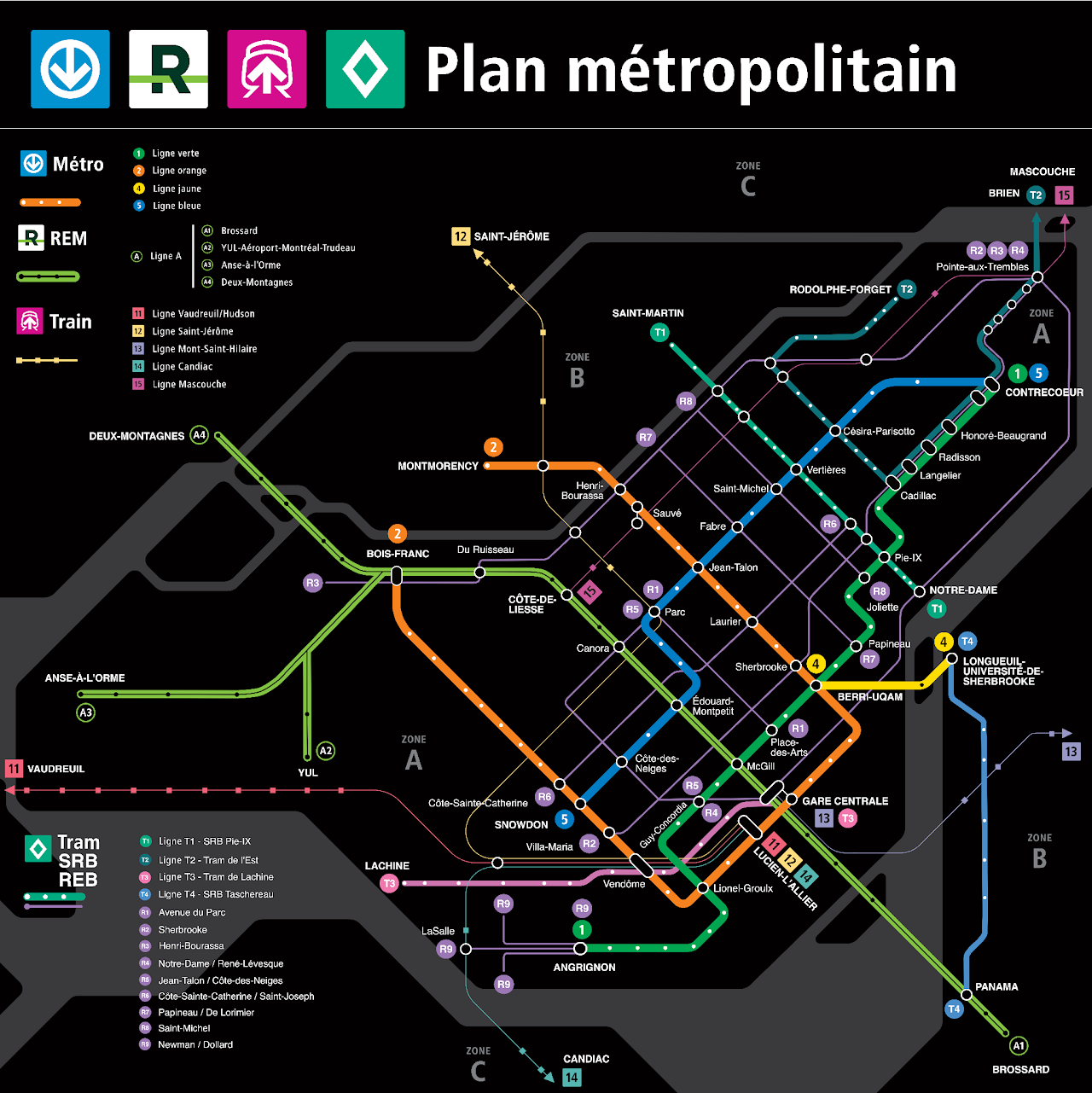 Plan ARTM — SRB Taschereau et réseau rapid bus