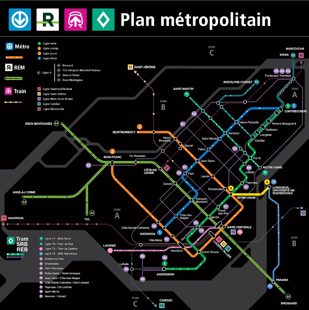 Plan ARTM — SRB Taschereau et réseau rapid bus